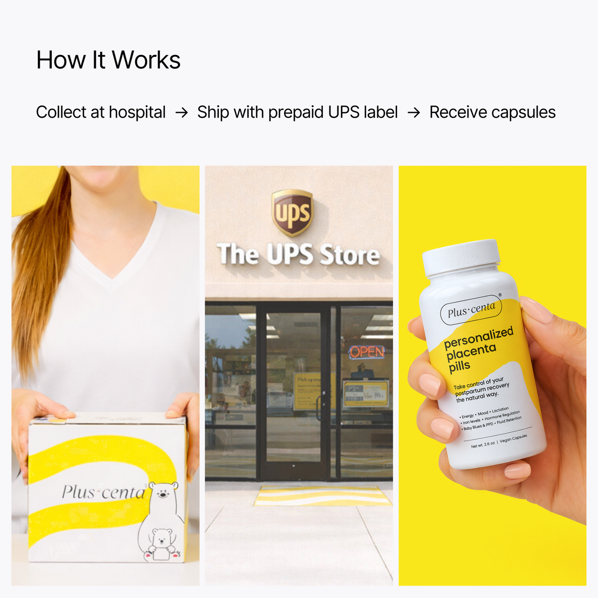 Placenta Encapsulation Kit for Postpartum Recovery, Professional Lab-Based Processing, Nationwide Shipping | Pluscenta